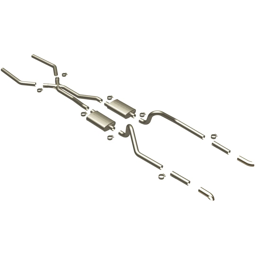 15816 – MAGNAFLOW Exhaust System Kit, Stainless Steel With Mufflers 2-1/2 Inch Pipe Diameter Single Exhaust With Dual...